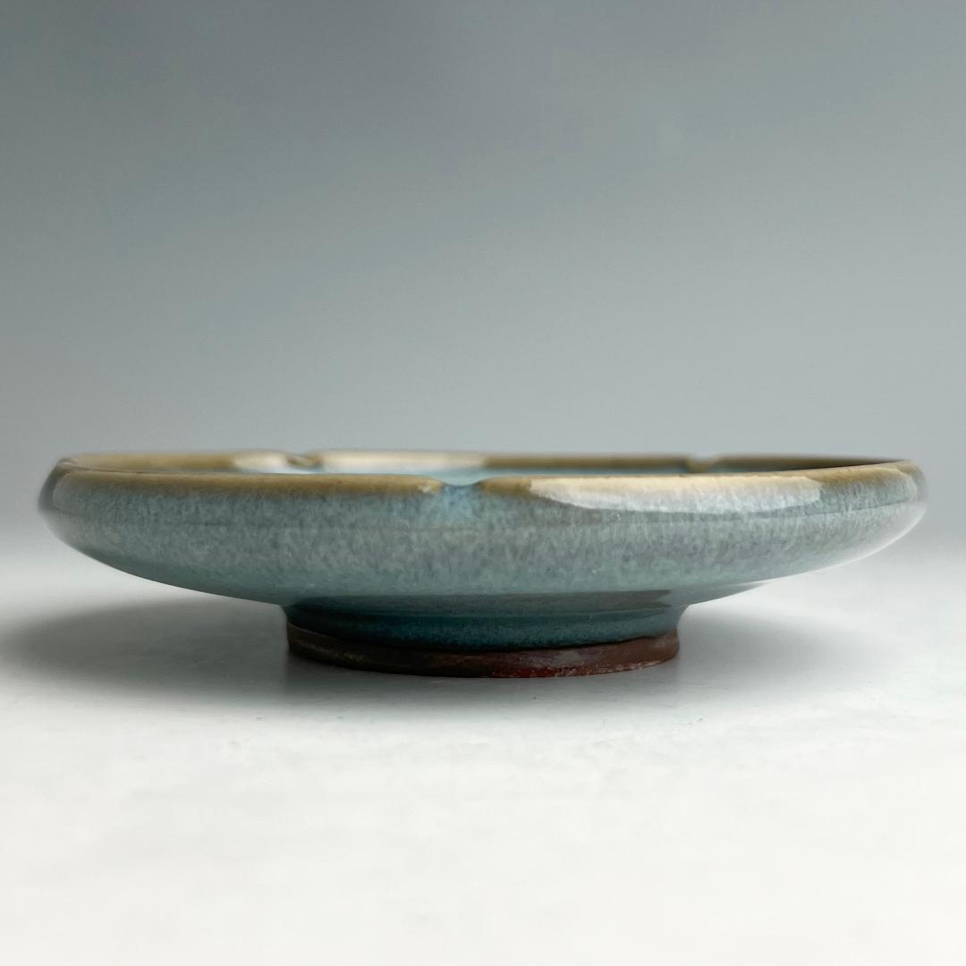 鈞窯紫斑釉陵花台 唐物 中国古玩 中国美術 唐物 擺件 A927+