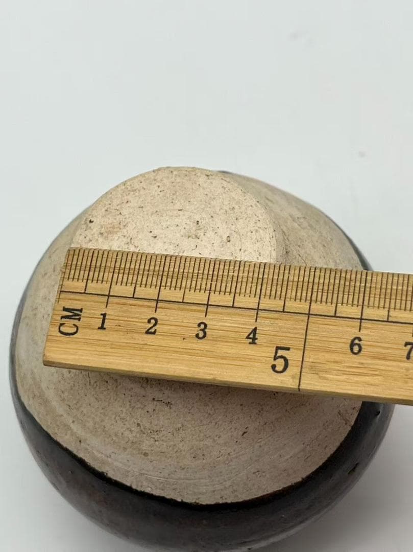 金から元時代　褐釉双耳小壺 茶入　茶道具　水指 酒器 時代物(F-121)