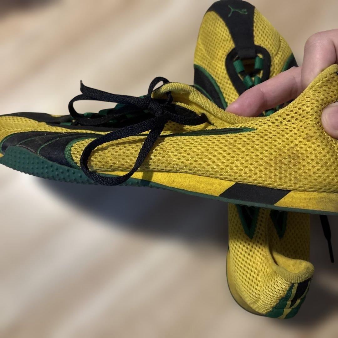 Puma イエロー グリーン スパイクシューズ　サイズ27.5センチ