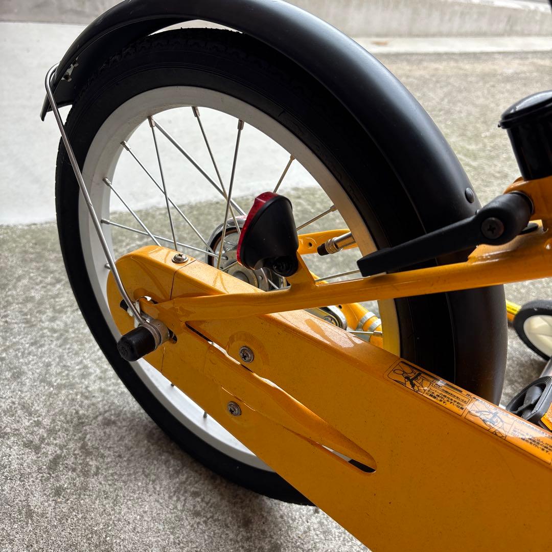 無印良品 子供用自転車 補助輪・押し棒付き 16インチ