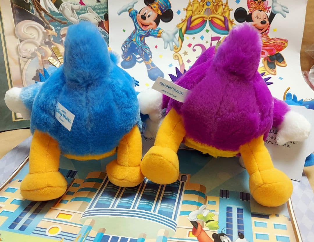 かずや　ドナルド&デイジー　ぬいぐるみ指人形セット　お正月　2024干支