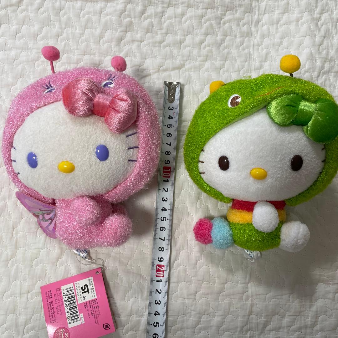 ハローキティ カラフルバグ ぬいぐるみS ちょうちょ新品 平成レトロ