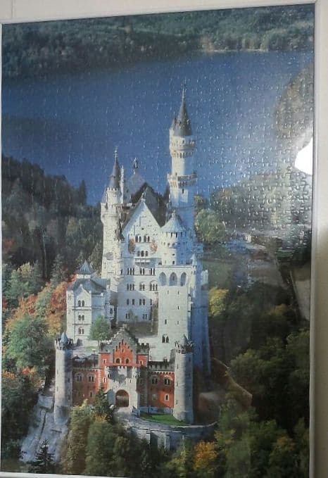 【美品】ノイシュバンシュタイン城 ジグソーパズル 額入り完成品約1000ピース