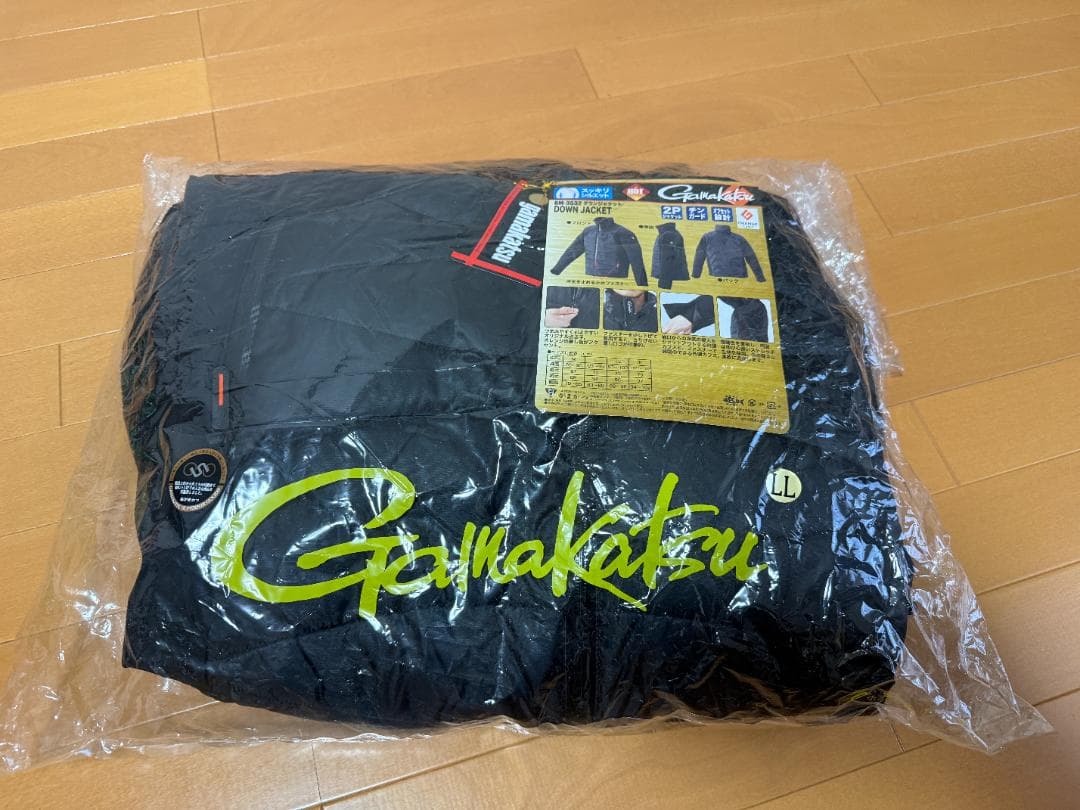 新品 がまかつ ダウンジャケット GM-3532 ブラック×オレンジ