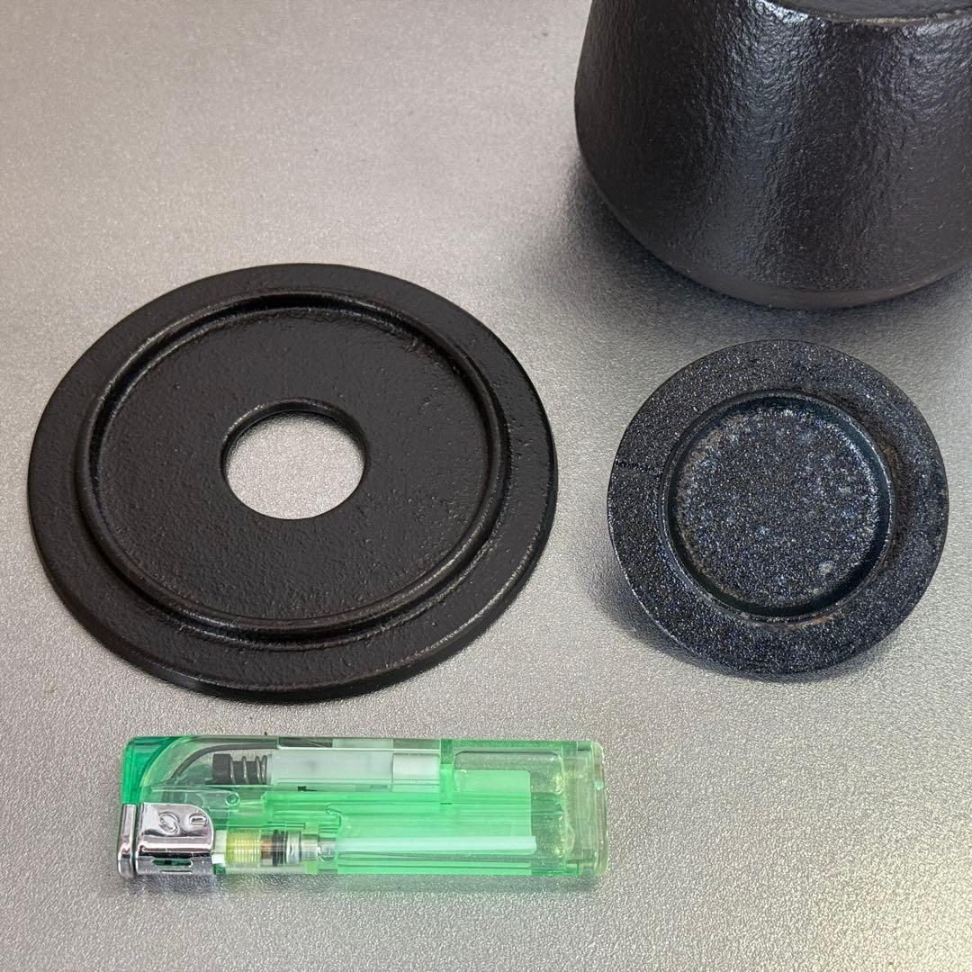 煎茶器 煎茶道具 鉄瓶 急須 350ml 小鉄瓶 瓶座 瓶台 【新品未使用】