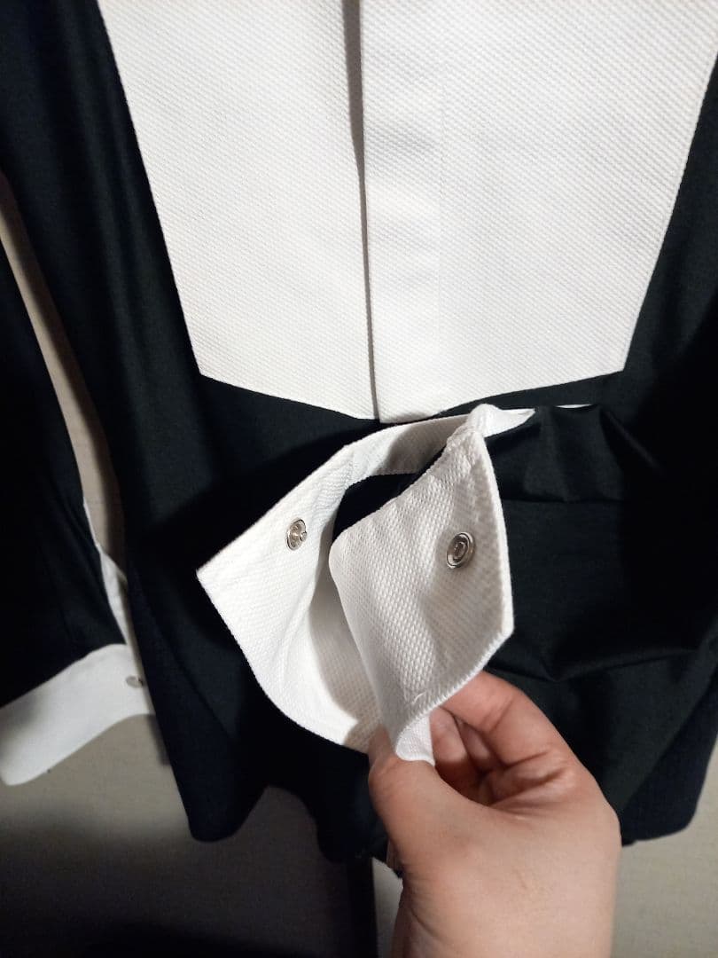 社交ダンス 競技ダンス TAKA DANCE イカムネシャツ 黒/白 42サイズ