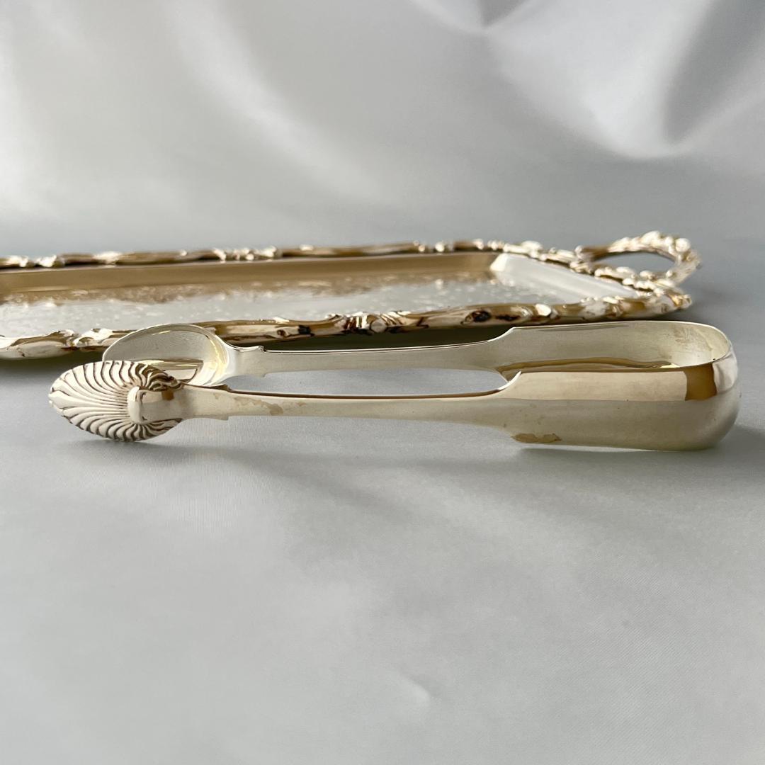 【A & Co.】【純銀】シェルの装飾 トング 1827年 グラスゴー