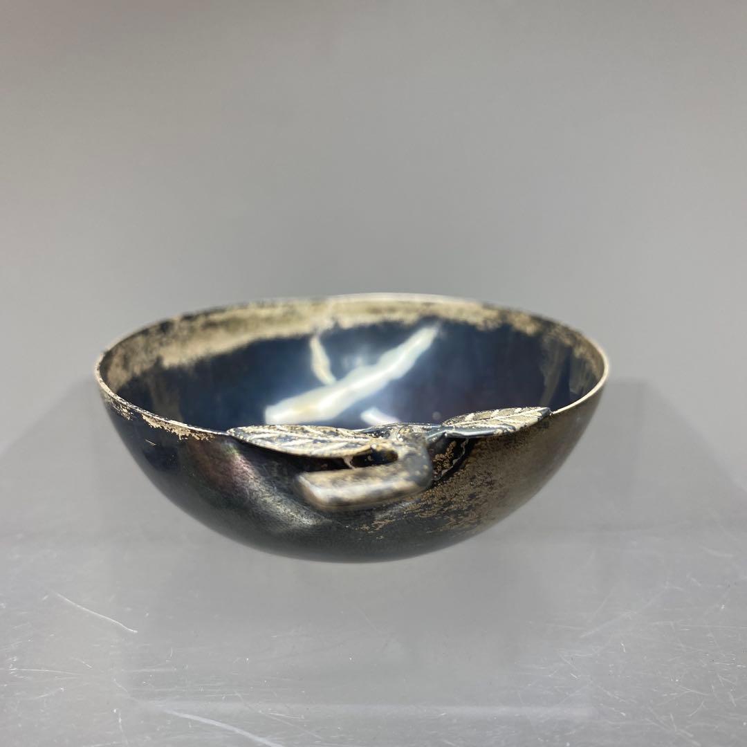 925刻印　銀製　桃型盃台　33g トヒト　東さ7-0811☆2F