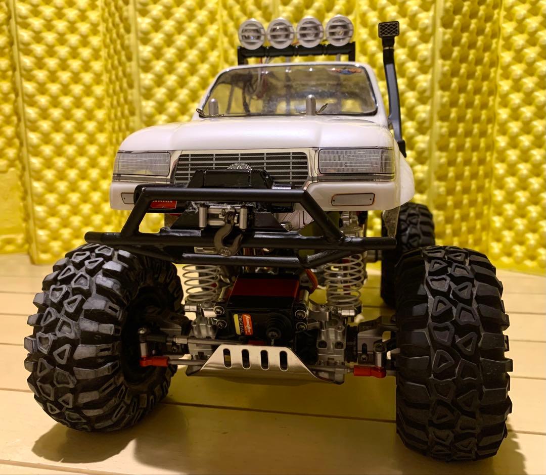 タミヤラジコンCR01フルセット　希少レアパーツカスタムウインチ付きランクル80