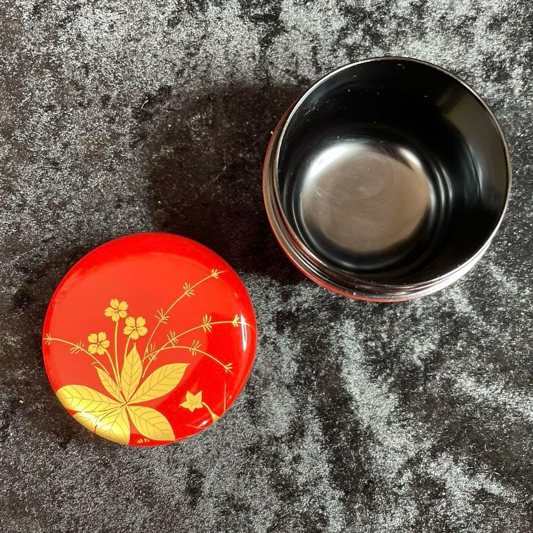 茶道具　棗 金色装飾