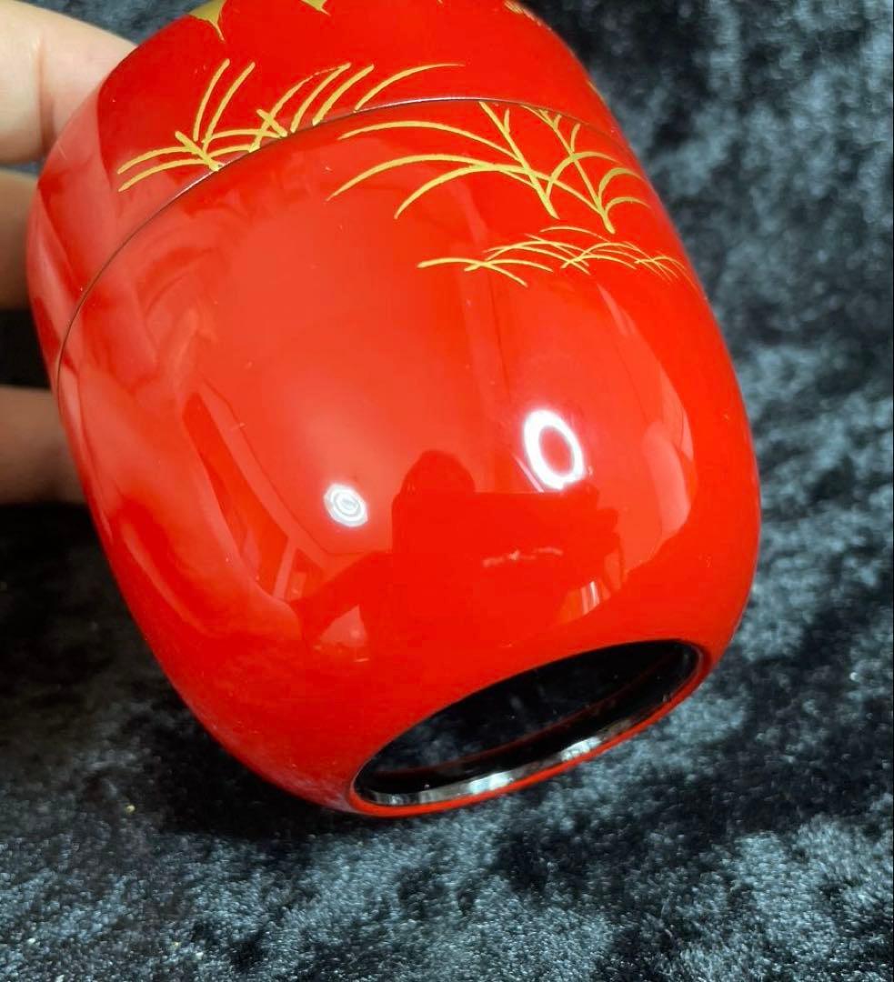 茶道具　棗 金色装飾