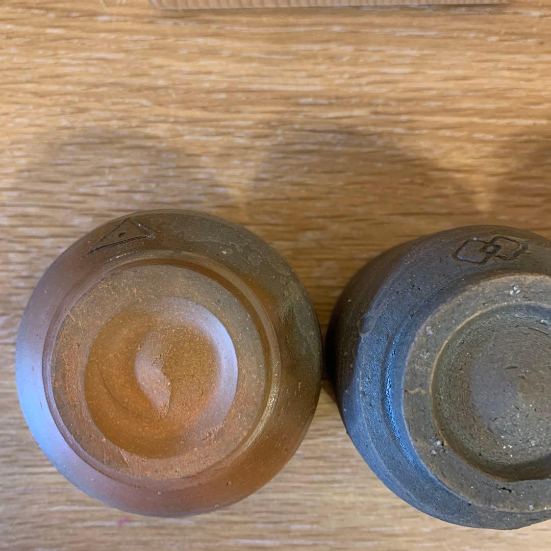備前焼　陶古 三色酒吞       83