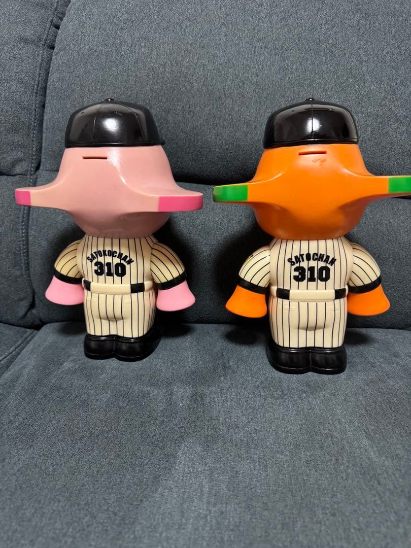 SATOちゃん タイガース マスコット フィギュア貯金箱 BIG2体セット 美品