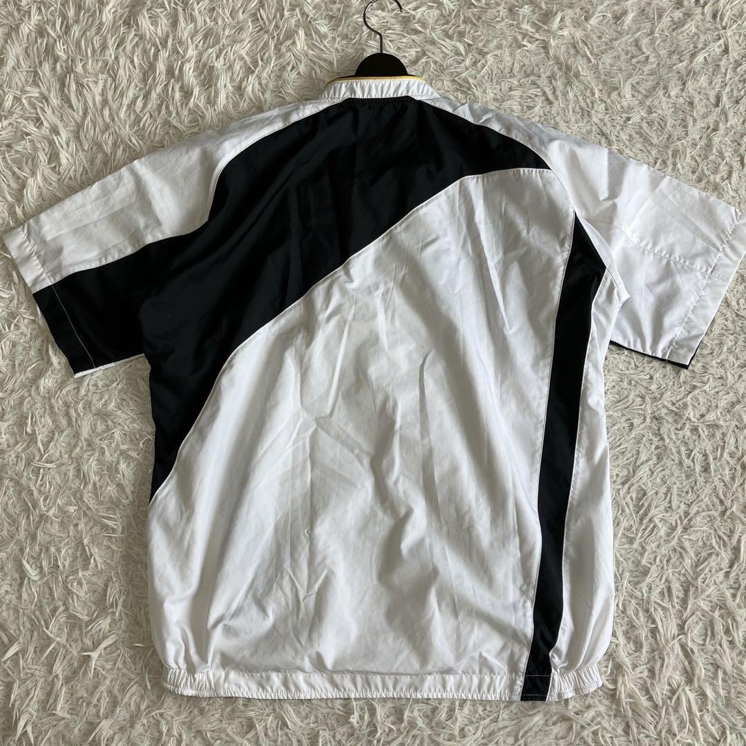 ◎極美品 ミズノプロ ハーフジップ トレーニングシャツ 防風 白黒 XO
