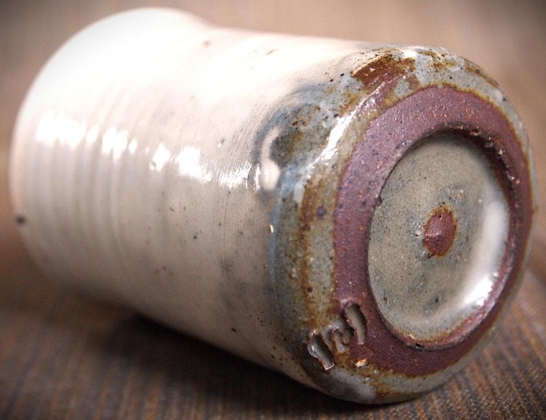 未使用★中里隆★唐津粉引筒湯呑セット★共箱