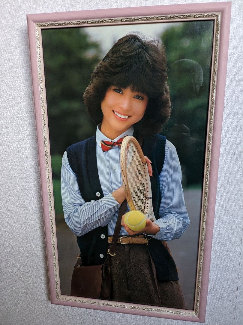 1980年代、松田聖子、木製パネル、永久保存版、額付、保管紙箱付