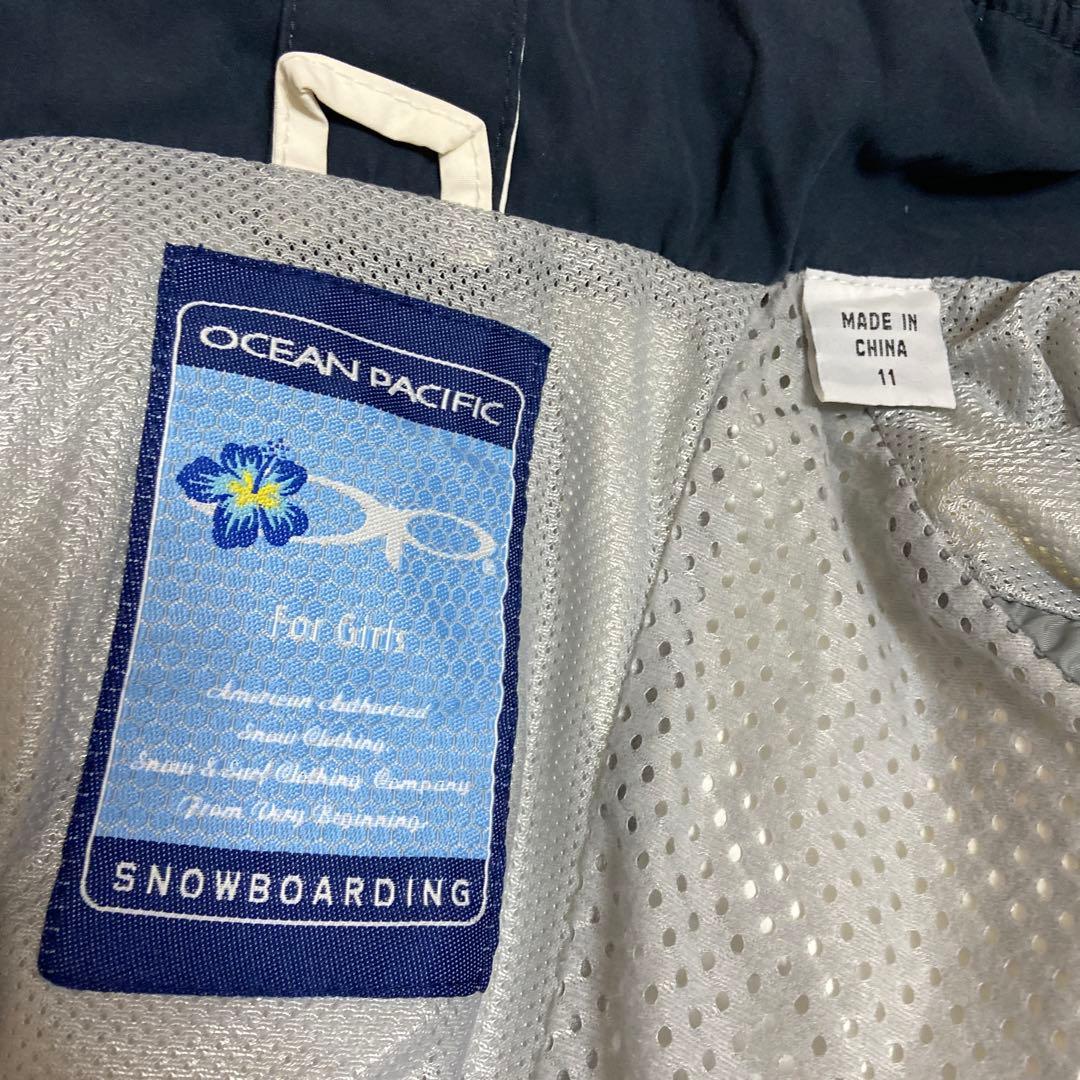 OP スノーボードウェアセット ホワイト ピンク 11号　中古品
