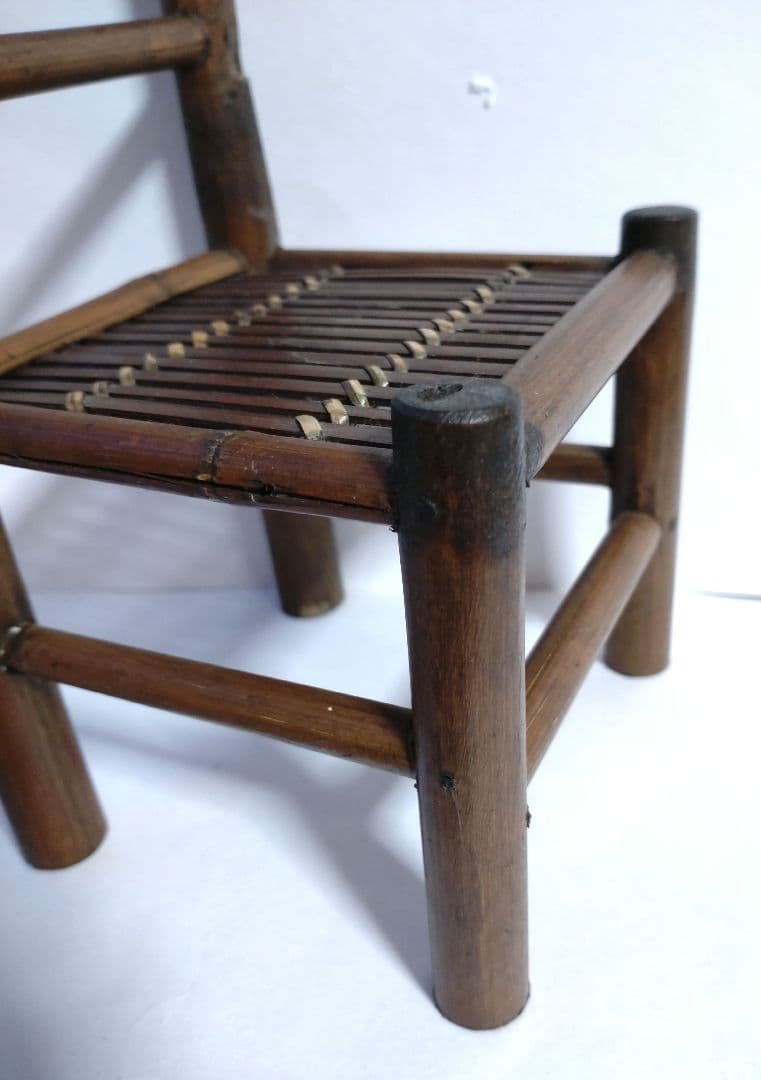竹細工 椅子 イス 小物置き 花台 チェア レトロ アンティーク ビンテージ