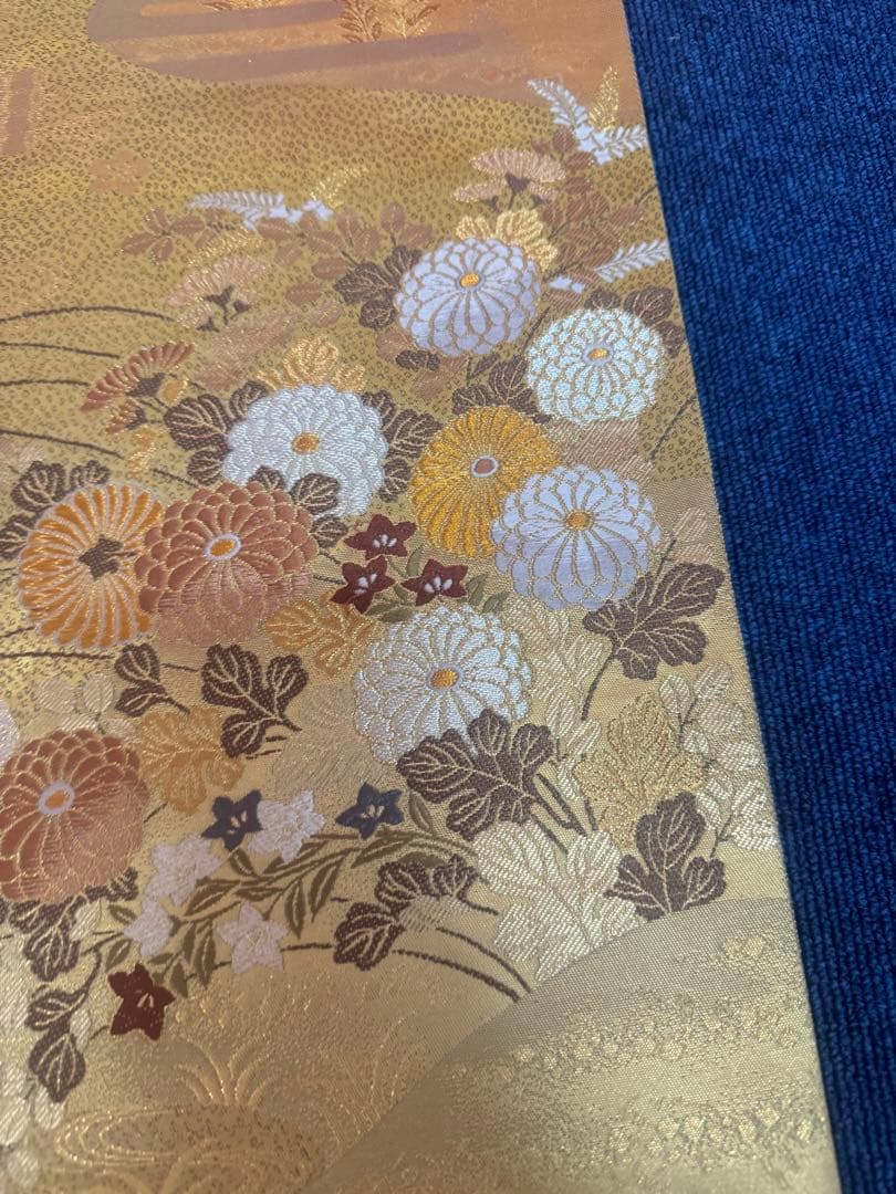 2672袋帯 古代彫金紋 西陣織 金糸　高級上質上品　約440cm 未使用