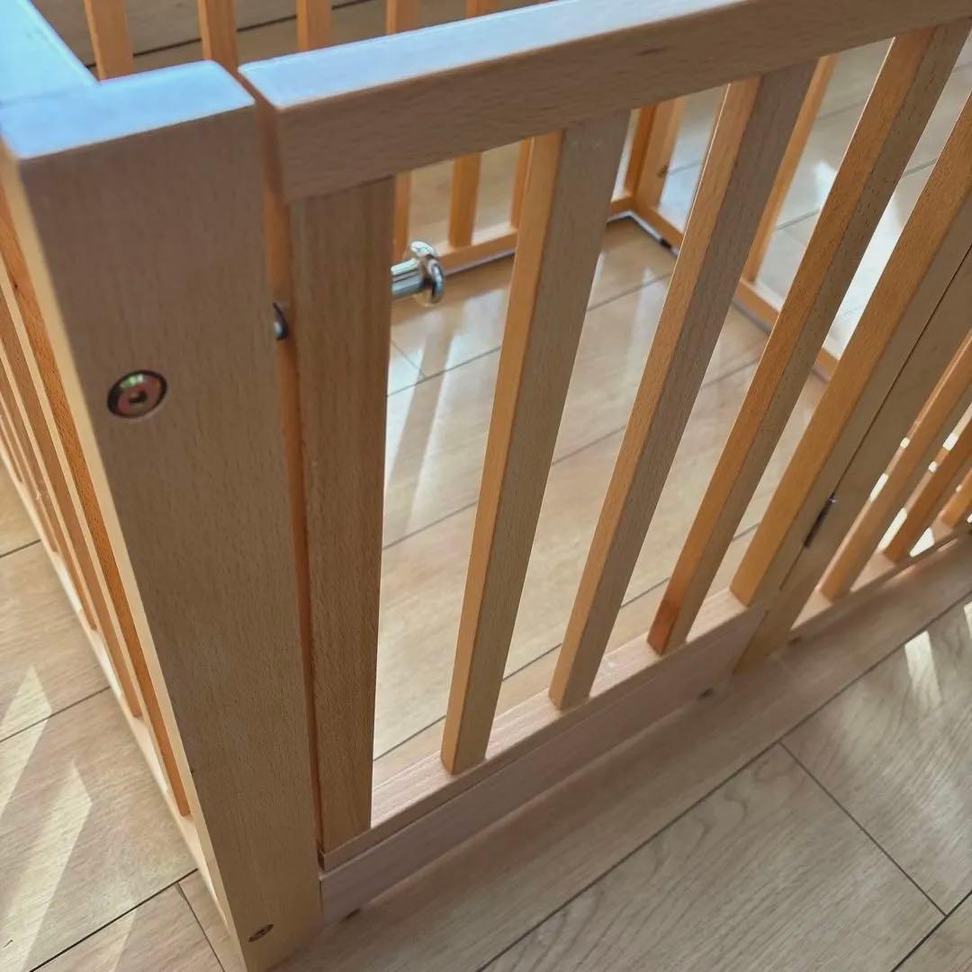 犬用　ペット　木製サークル　ケージ　ハウス　ゲート　フェンス　お留守番　天然木