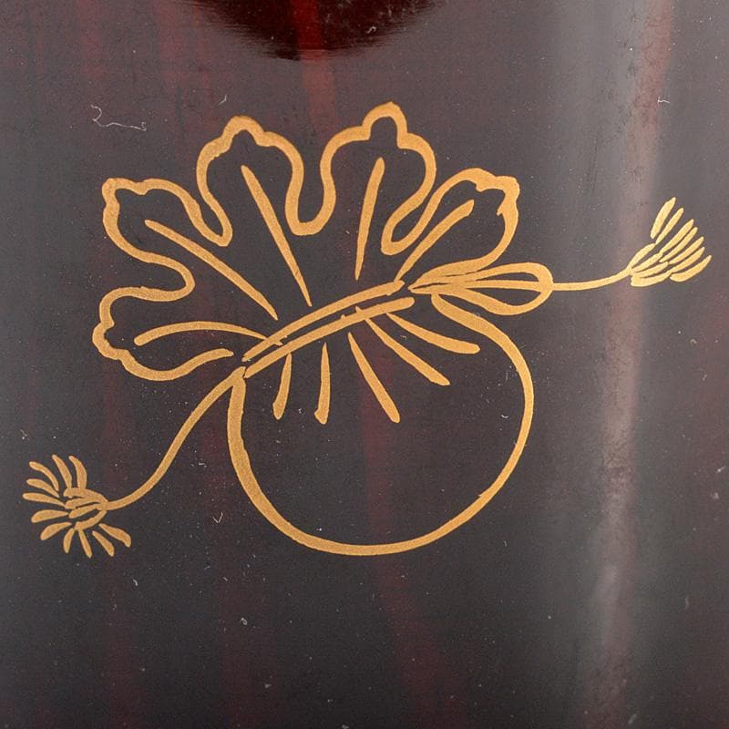 茶道具　山中塗　道場宗廣作　宝尽くし　末広茶器　共箱　M　R6004