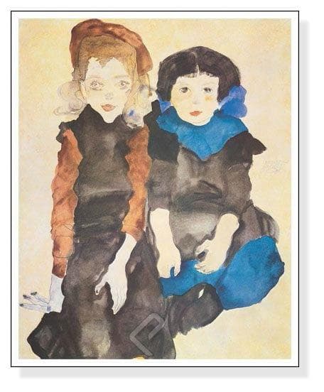 額装品/Two Girls/エゴン シーレ/アート/ポスター/インテリア