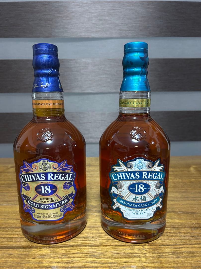 シーバスリーガル　18年 ゴールドシグネチャー & 水楢18年セット