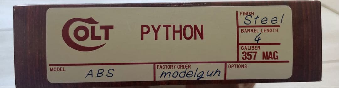 タナカコルトパイソン4インチスチールフィニッシュモデルガン