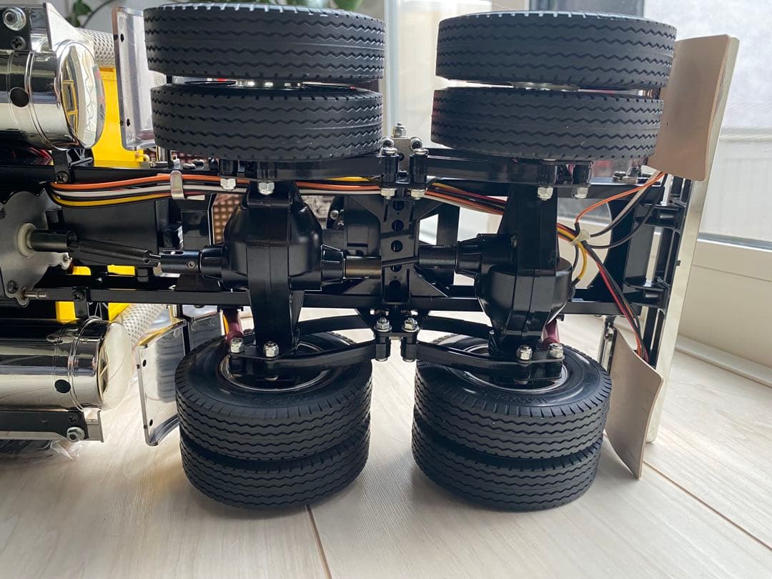 完成品3速ギアタミヤRC1/14 グローブライナーフラットヘッド6×4フルセット