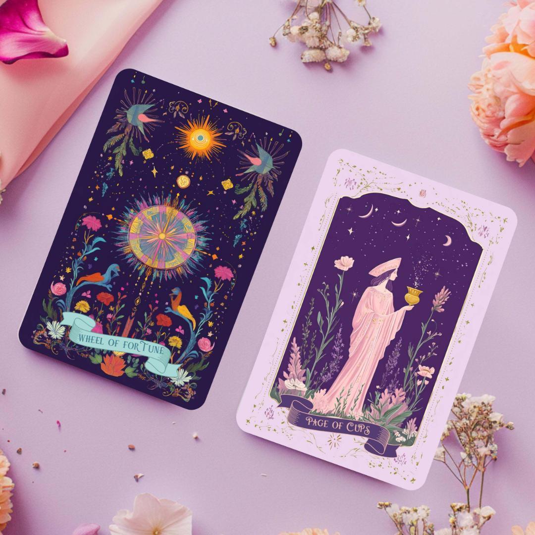 【正規品タロットカード】希少レア！鮮やかなパステルカラーの花×夢美麗アートデッキ