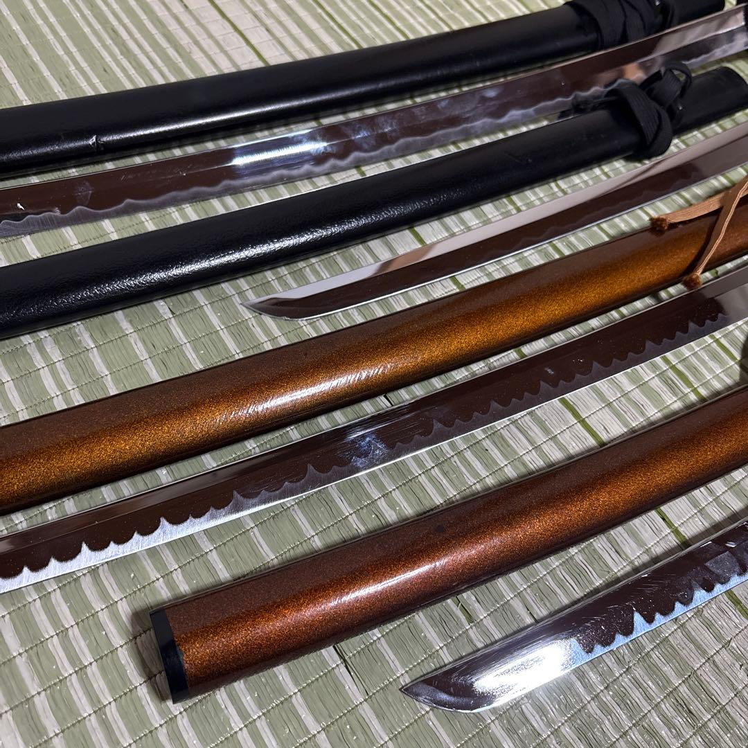 模造刀　模擬刀　武士　侍　伝統工芸　剣　ソード　太刀　小太刀　鞘　鍔　4本セット