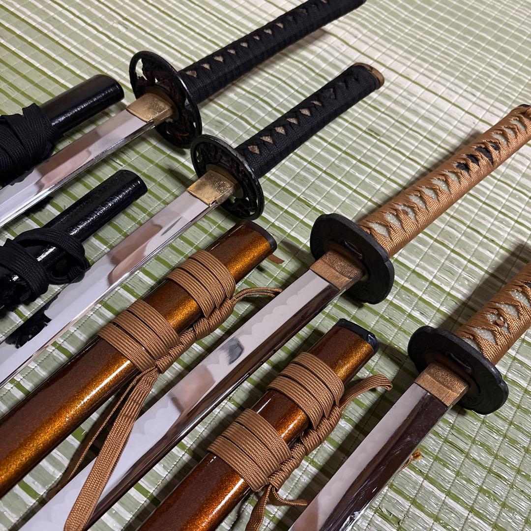 模造刀　模擬刀　武士　侍　伝統工芸　剣　ソード　太刀　小太刀　鞘　鍔　4本セット
