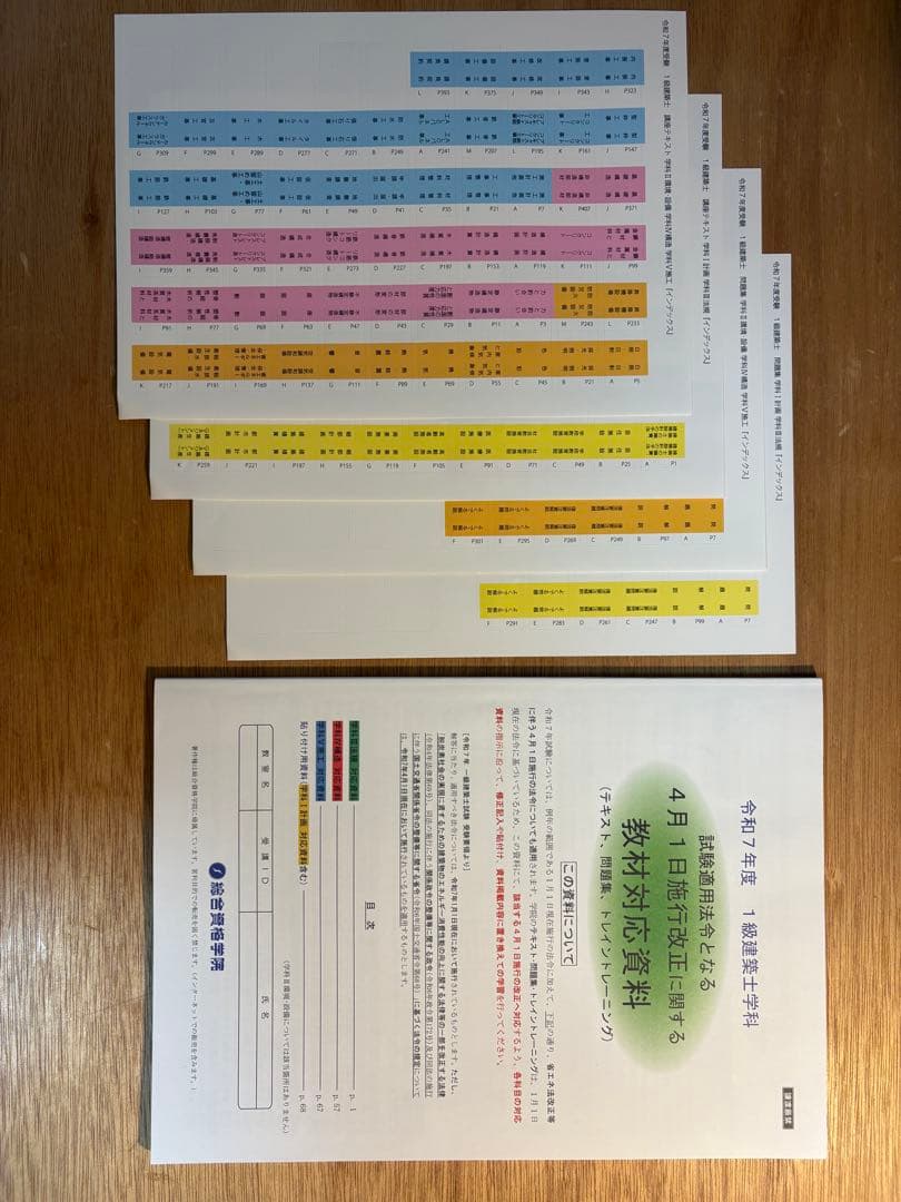 総合資格 一級建築士 令和7年度教材セット