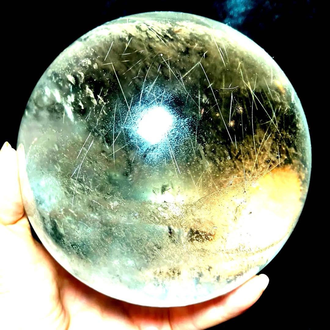 超超特大❣️120mm レインボーゴールドルチルクォーツ　金針水晶　パワーストーン