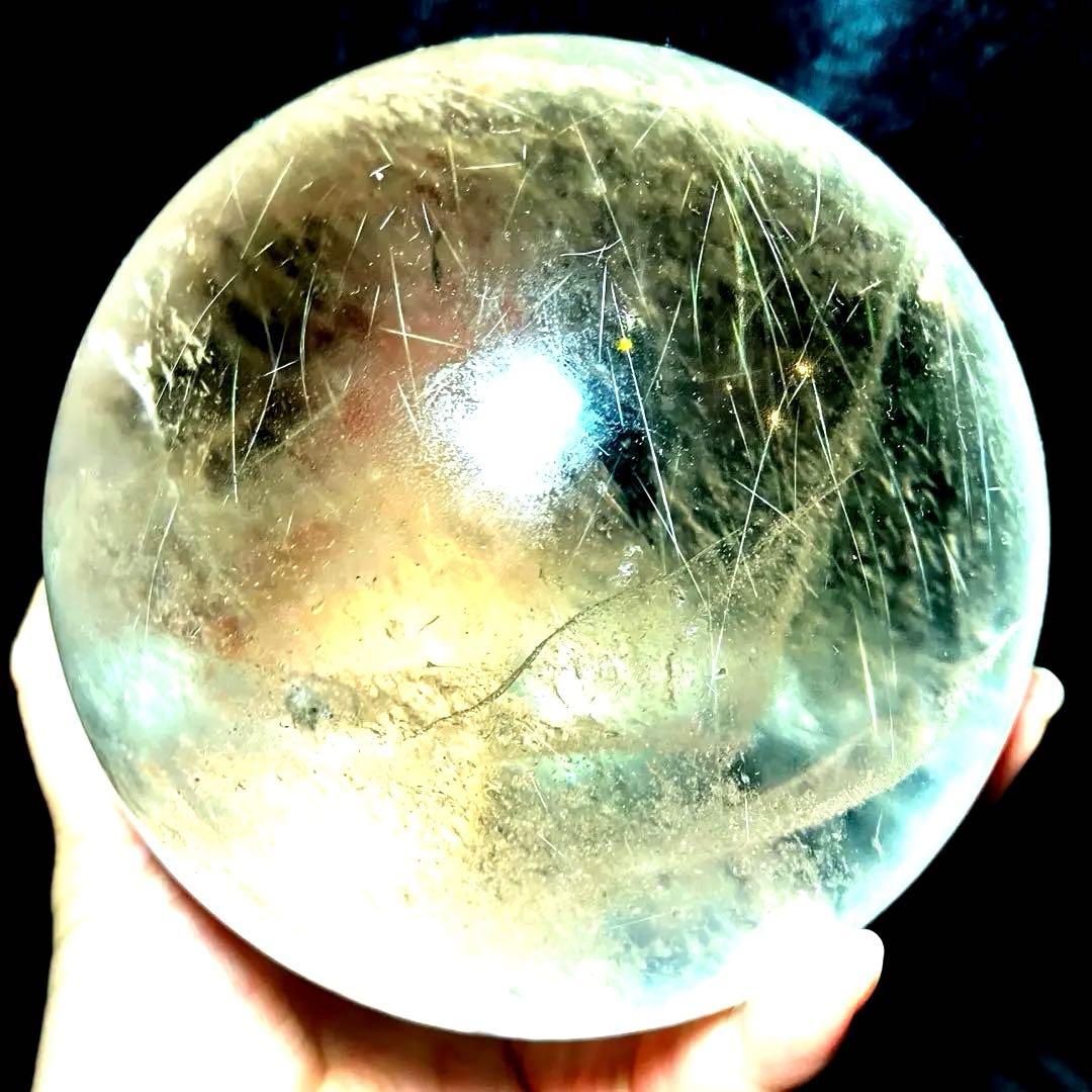 超超特大❣️120mm レインボーゴールドルチルクォーツ　金針水晶　パワーストーン