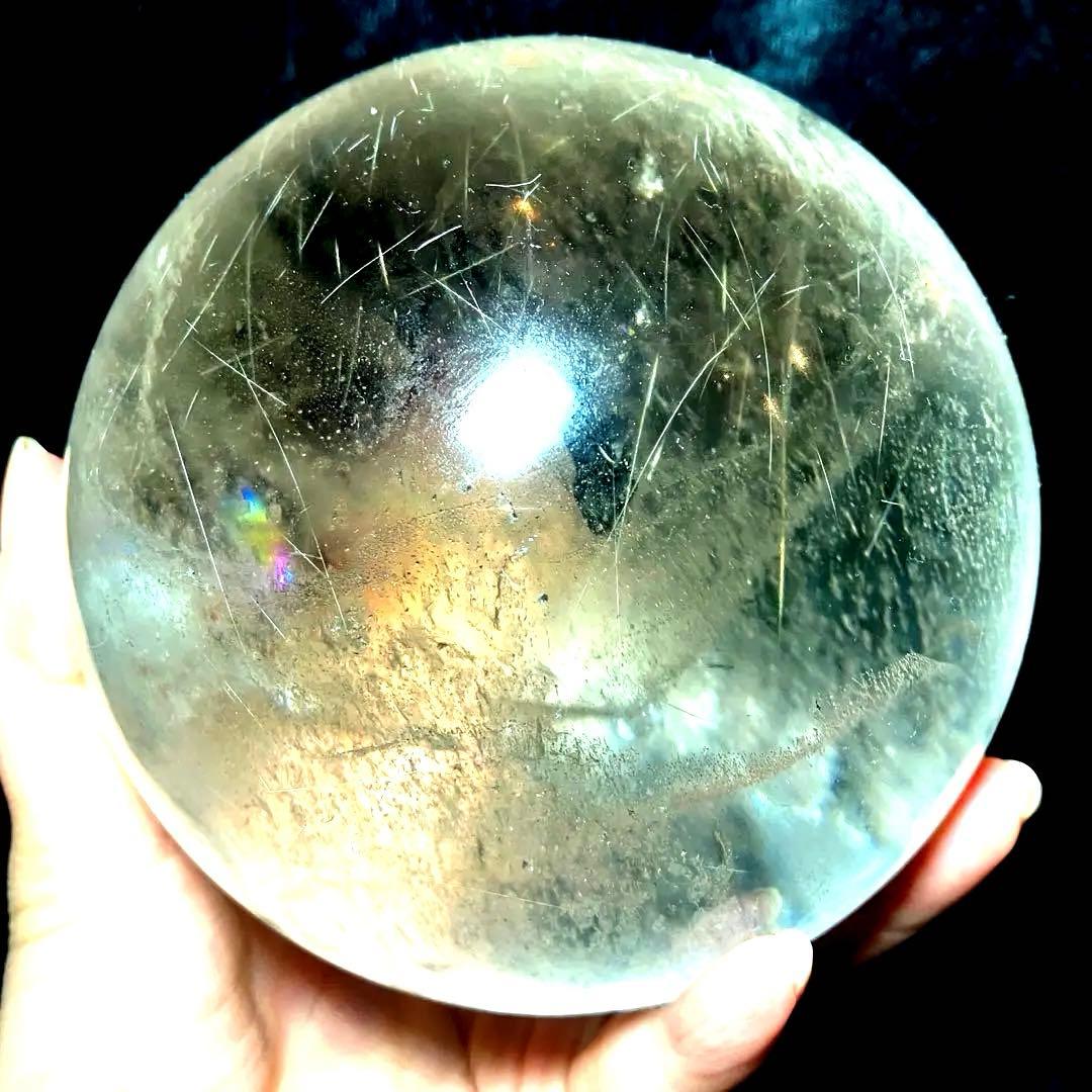 超超特大❣️120mm レインボーゴールドルチルクォーツ　金針水晶　パワーストーン