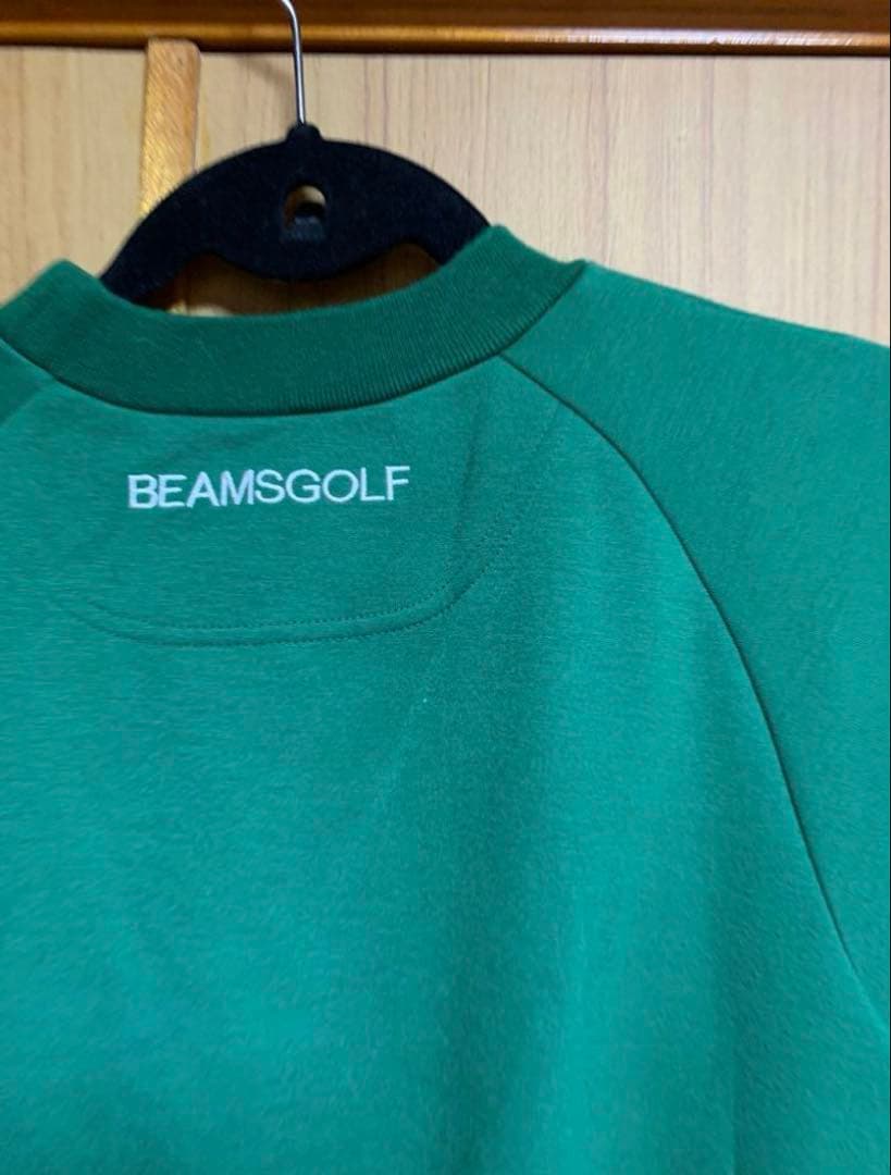 BEAMS GOLF グリーン モックネックワンピース 半袖