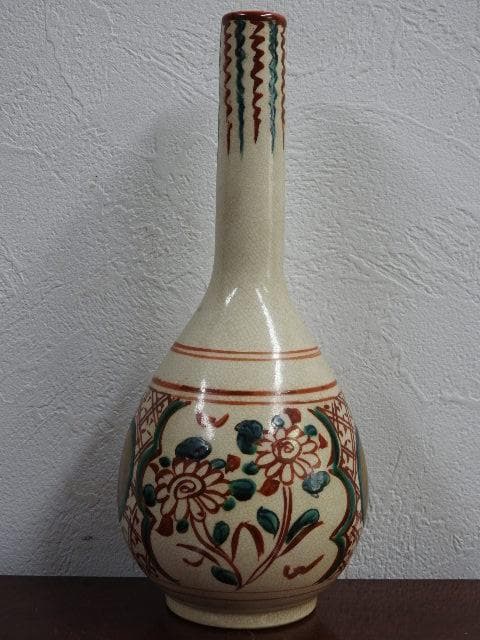 青木木米　赤絵徳利　M642