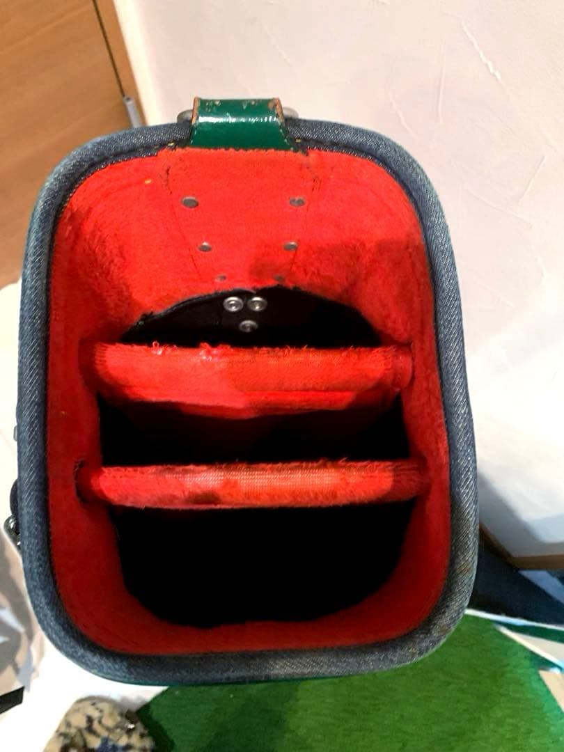 希少　EVISU エヴィス　キャディバッグ　デニム　本革　エビス