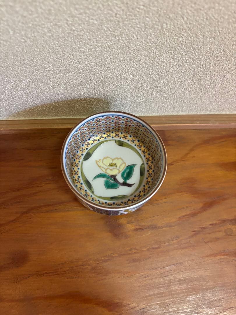 九谷焼　名工故河上龍三作　盃