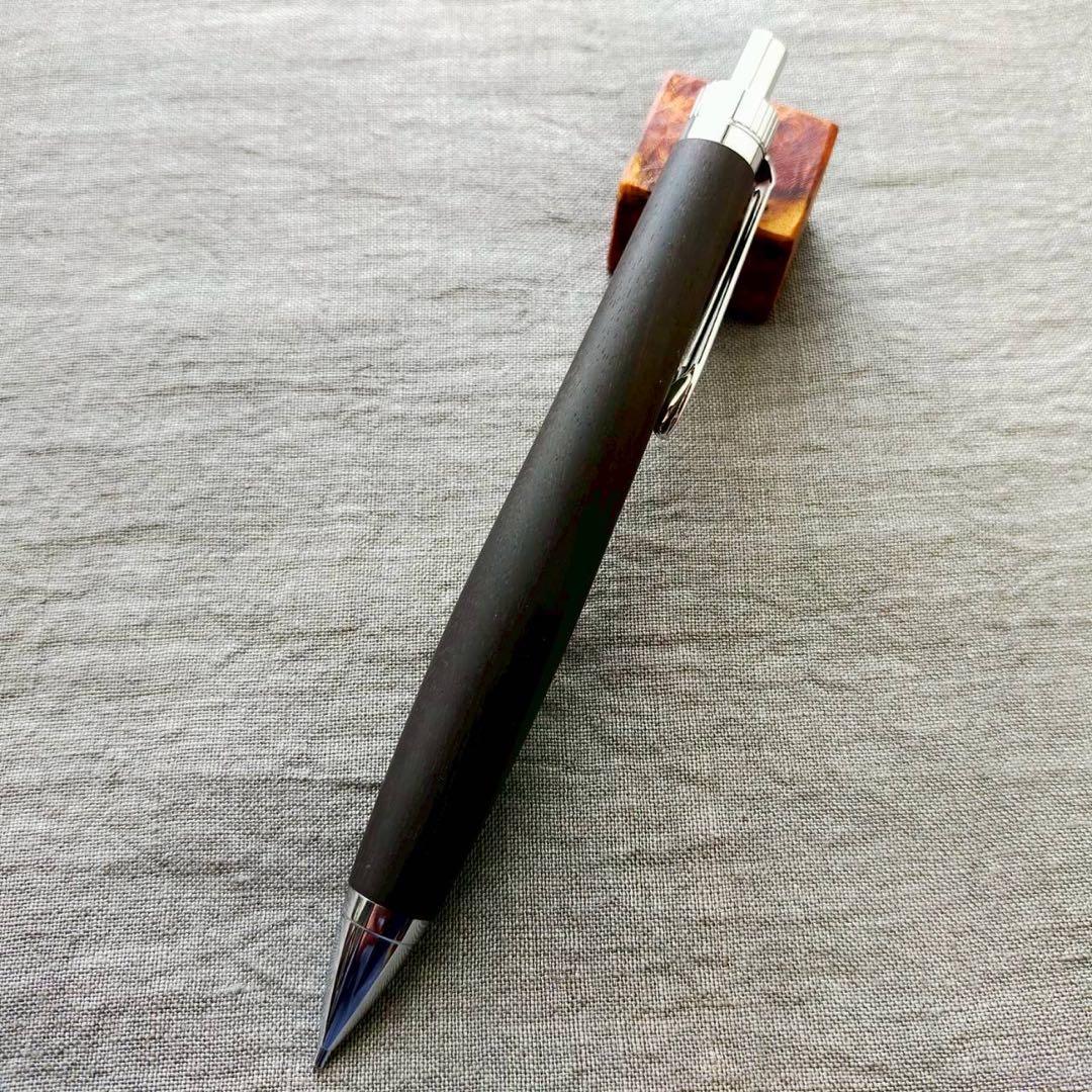 【まそ】　本紫檀　玉虫色　木軸シャープペン　0.5mm シルバー