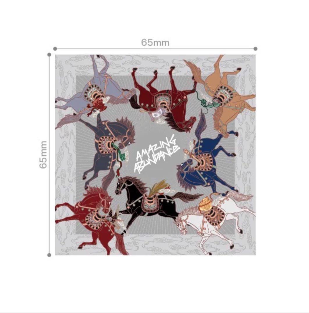 【「敦煌八駿」カスタム シルクスカーフ】