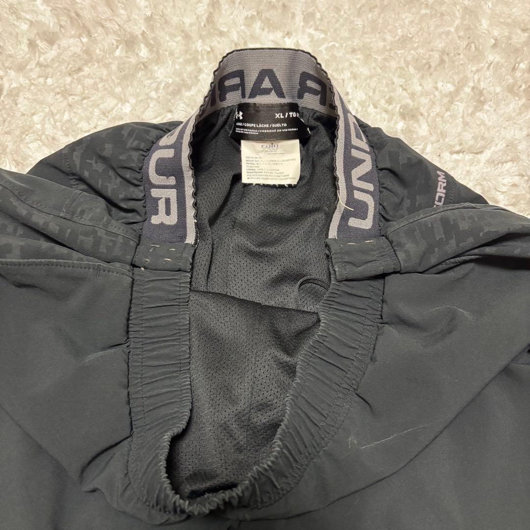 【美品】アンダーアーマー カモフラ セットアップ XLサイズ ブラック×ネイビー