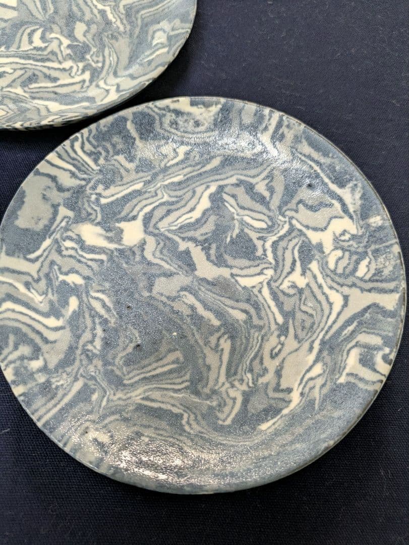 人間国宝松井康成の息子【松井康陽】練り上げ小皿5枚セット