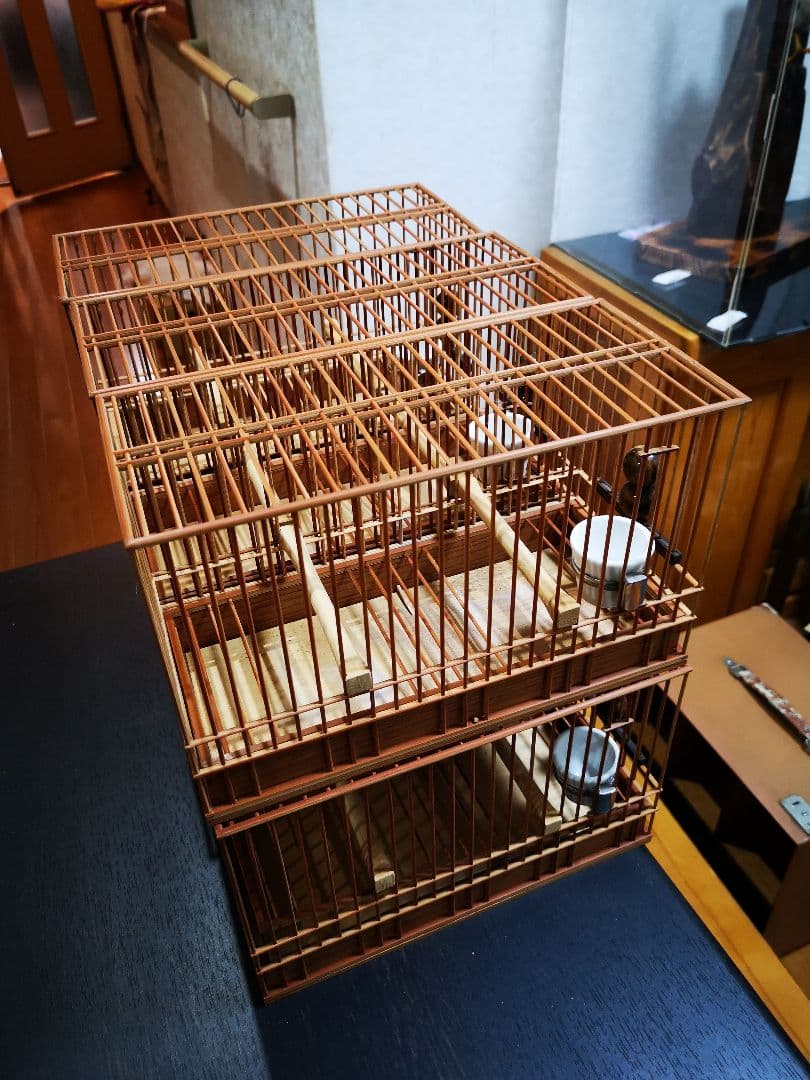 《季節限定出品》メジロ籠&寝かせ籠【最高級/優良籠】※真鍮製餌受　※限定購入特典