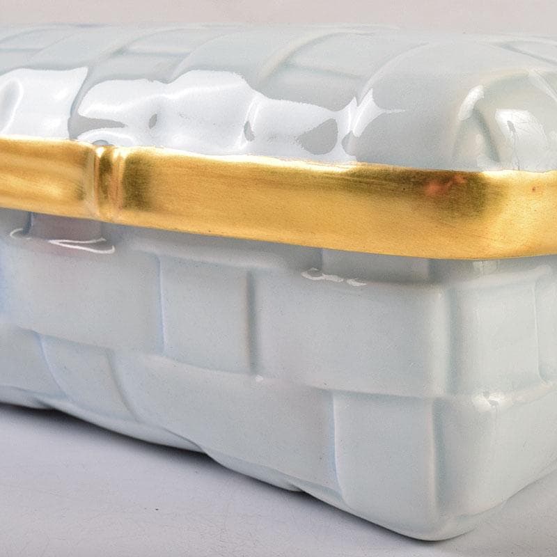 茶道具　京焼　平安　小川武雄作　梅椿文　食籠　共布共箱　V　R8955