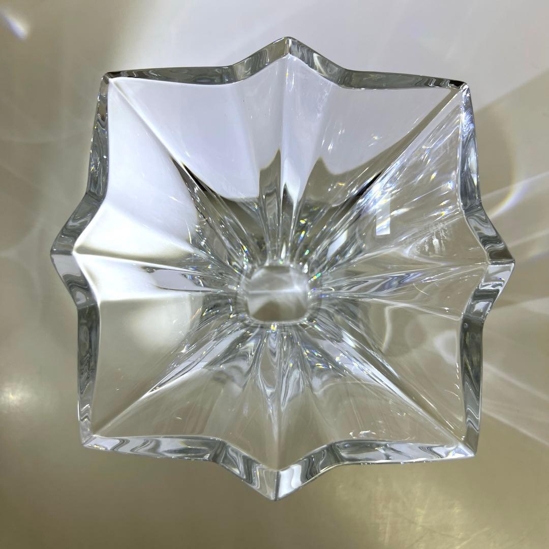 ☆洋3 バカラ　大花瓶　共箱　高さ約20㎝　東Y7-1020④