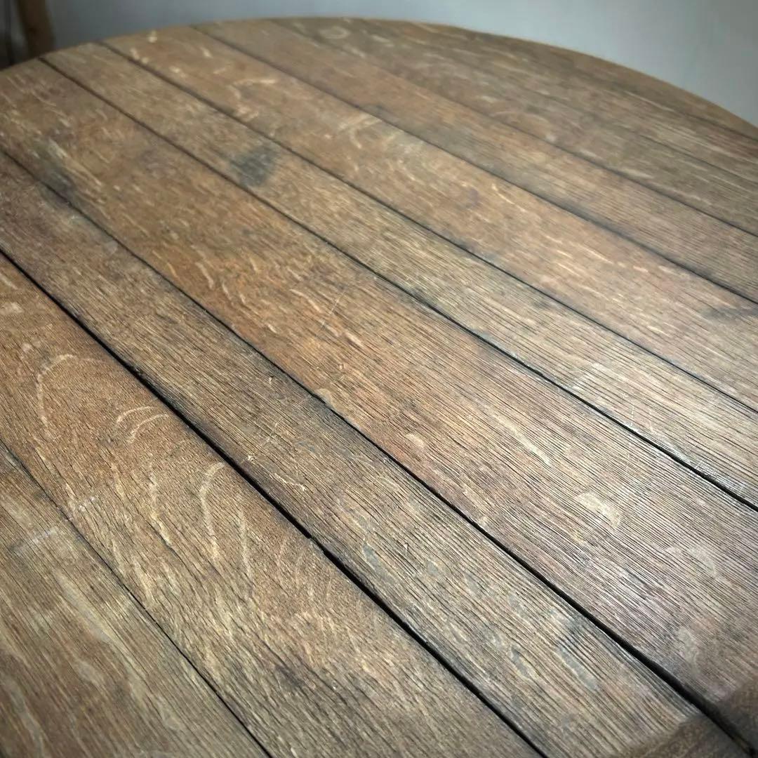 フランスアンティーク アイアン ビストロテーブル カフェテーブル ラウンド