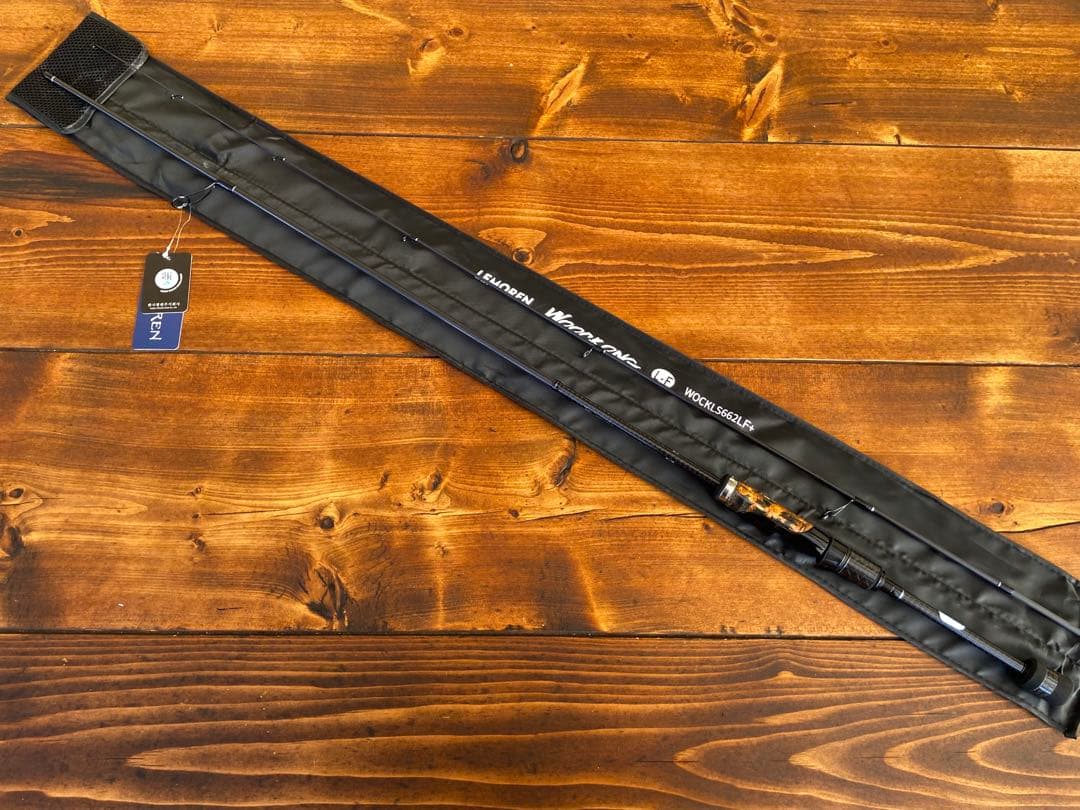 超軽量　カーボンロッド　スピニング　S662L バスロッド　ウッドグリップ　渓流