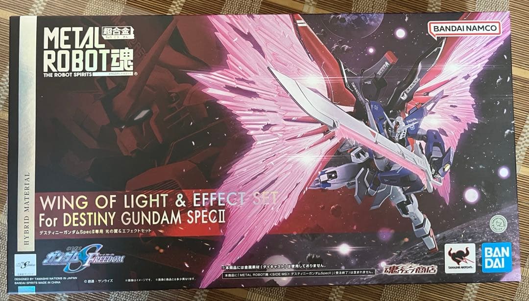 メタルロボット魂　デスティニーガンダム＆光の翼＆ゼウスシルエット 開封済
